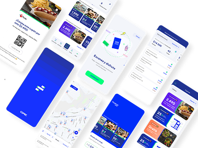 Muevo Copec app app design branding chile copec coupons gas home map mobile mobile ui muevo promo scan splashscreen ui uiux