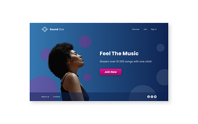 Sound Star Music App app branding design gradient homepage design interface minimal music music app ui user friendly ux