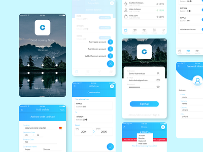 Crypto Bank App app design design ui