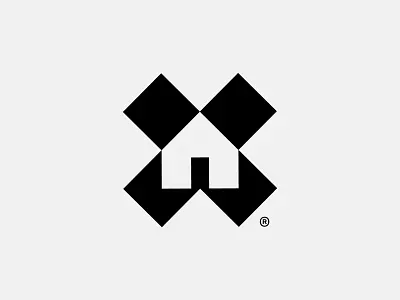 Logomark for Find Home. find home mark house identity identity system logo design logomark xmark