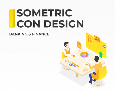 Isometric Icons - Banking and Finance design icon illustration ui vector web