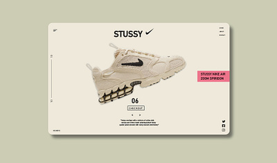 Stussy Nike zoom simple Landing page adobe design product design ui ui ux ui design uidesign uidesigner ux ux design web