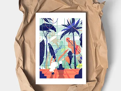 Self-isolation Artprint. artprint drawing illustration jungle print quarantine