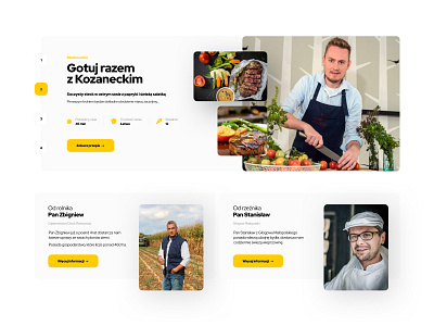 Shop Page - Kitchen Module branding design dinner flat icon kitchen landing launch minimal minimalistic shop typography ui ux web webdesign yellow