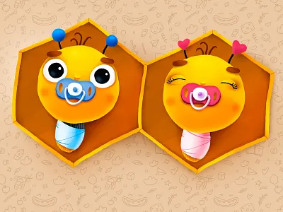 Bumble Baby Turkey Diapers baby bee cartoon cg character children diapers illustration kids love smile