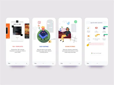 Onboarding app design design illustration ui ux