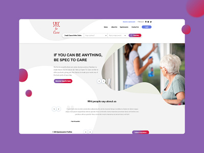 Spec to Care Landing Page design digital landing page moonbite ui ux web webdesign website