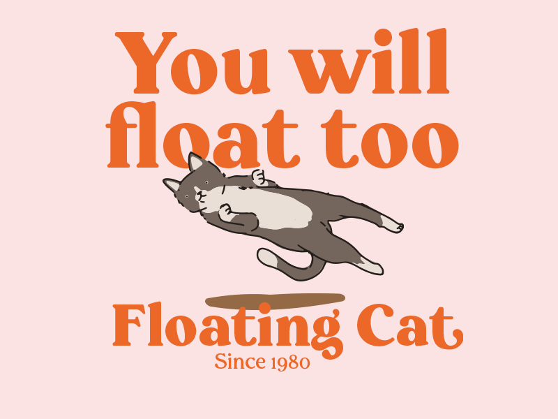 You'll Float Too branding cat font font download illustration logo poster retro typeface typography vector