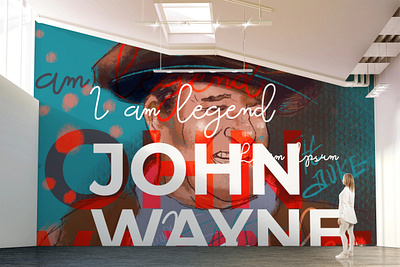 John Wayne Wall Art - Urban Dining Concept concept art cowboy graffiti illustration restaurant wallart