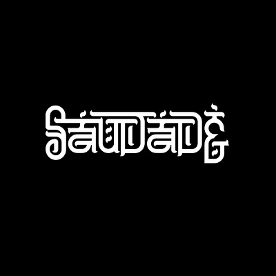 Saudade design graphic handlettering handmade illustrator lettering tattoo type typo typography