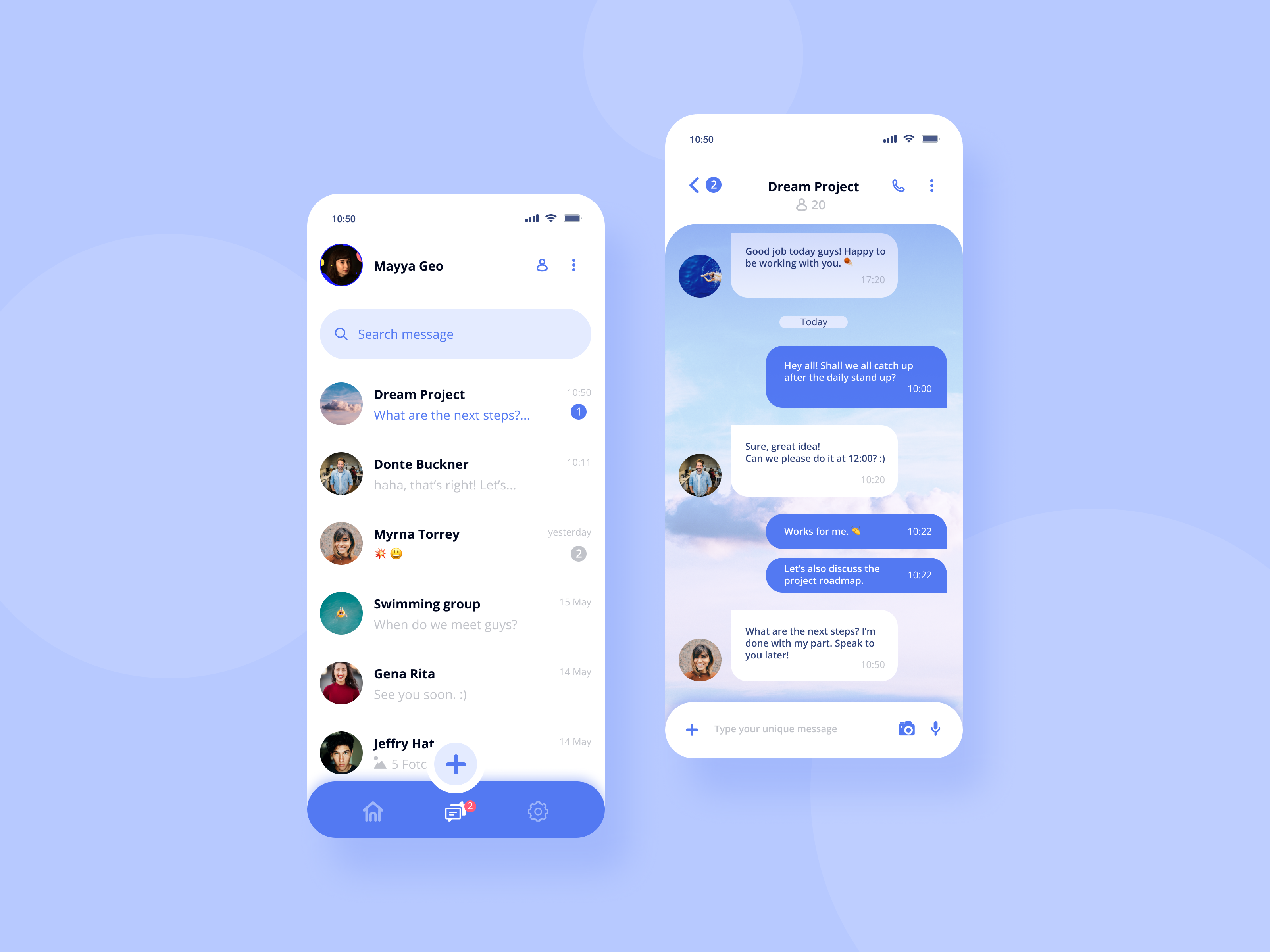 Example of Direct Messaging App