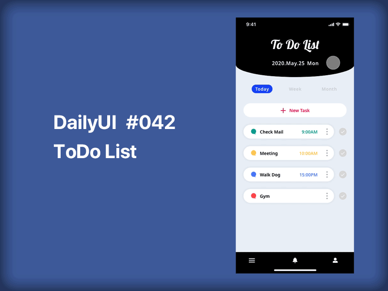 Daily UI Challenge / 042 - ToDo List 042 dailyui design ui ux