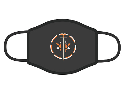 Warrior's Hope beautiful best challenge corona design dribbble hope mask minimal orange selected strength sun vector white winner