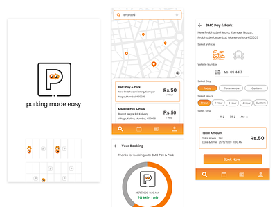 Parking App car app car parking app home page ux