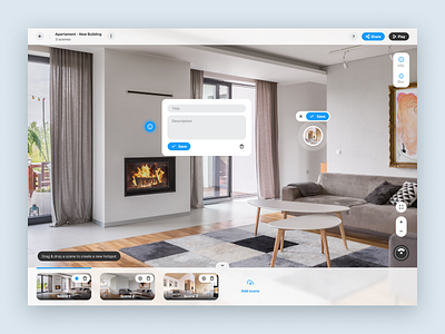 Virtual Tour - Editor app clean clean ui design flat house minimal product tour ui ux virtual