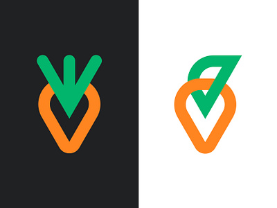 Carrots branding carrot food health healthy logo design designer orange green black vegetable vegetables vegetarian