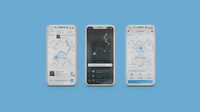 Map app blue dailyui design direction illustration map ui ux