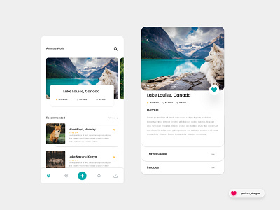 Mountain _Animals Concept | Mobile Design animals app blues color design ui uidesign uitrends userexperiance userinterface ux website