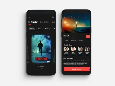 Movie app dark bookmyshow dark design dribbble figma mobile movie shrutiuiux ui uidesign uiux