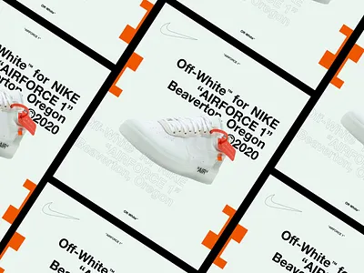 Off-White™ x NIKE "AIRFORCE 1" adobe clean concept contemporary design designer freelance minimal modern nike off white streetwear ui ui design user interface website