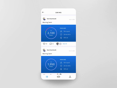 Swimming Fitness App Animation app animation app animations fitness app fitness app design swim app swimming transition animation ui animation ui design ui designers ui designs ui transition uidesign uiux