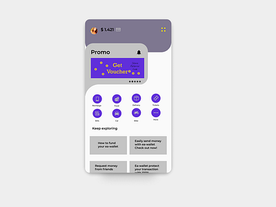 Fintech Payment Service app dashboad design illustration ui