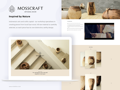 Mosscraft antique branding craft design digital e commerce flat hero icons iphone logo nature typography ui ux web web design website wooden woods