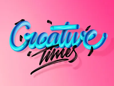 Creative times (Video link in bio) 3d adobe angeloknf branding calligraphy illustrator inspiration lettering photoshop script type typography