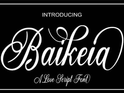 Baikeia font script