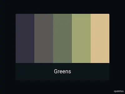 Greens branding color palette color palettes colors cpalettes design greens illustration logo palettes typography ui vector web