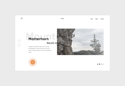 Travel concept design minimal mountain mountaineering travel type typography ui web