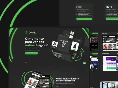 Landing page Drift web landingpage ui web