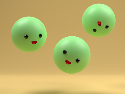 Peas peas 3d illustration blender