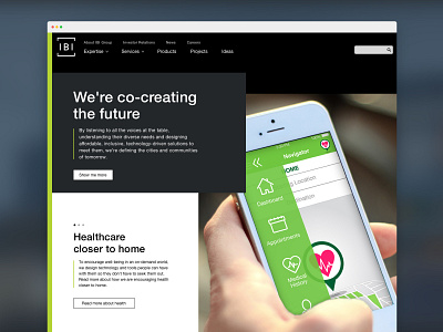 IBI Website web ui website website design