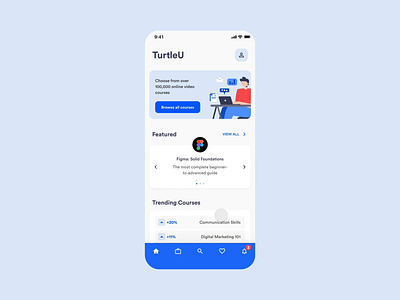 TurtleU app education interaction interface learning mobile product ui ux