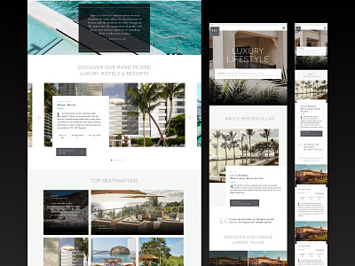 Hosted Villas responsive design ui userexperience website design