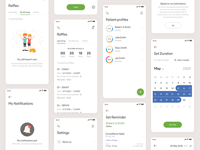 Healthcare App Interface app design appointment concept health app healthcare inspiration interaction design interactive ios app design medical care minimal modern design patient profile product design typogaphy ui ui design ui trend ux visual design