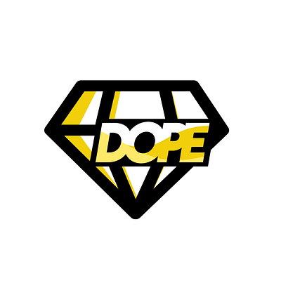 DOPE app branding design diamond logo fresh colors icon logo minimal vector web