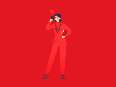 👠🍎📕 character character design colorful eva chen eva chen pose flat geometric geometry illustration minimal red vector woman