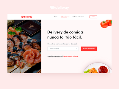 Website - Deliway Delivery de Comida design site ui uidesign uidesigner uiux uiuxdesign ux uxdesigner website