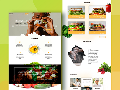 Namaste Sandwiches Store layout clean clean design design layout minimal namaste sandwich sandwiches store ui uiux ux vegetables web webdesign website