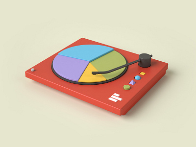 SuperDj 3d art dataviz turntable