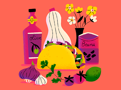 Veggie Tacos illustration tacos veggie yum