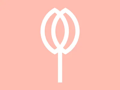 Minimal Flower Logo Mark adobe artist design flat flower graphicdesign grid icon illustration illustrator logo logodesign minimal nature pink simple vector