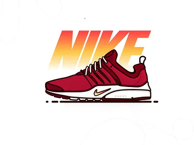 nike air presto adobe illustrator branding colors gradient gradients graphic illustration illustrator lineart nike nike shoes procreate shoe