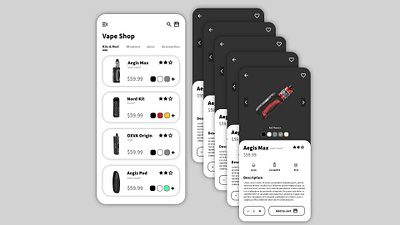 Vape Shop adobe xd ecommerce ui ux vape vape shop