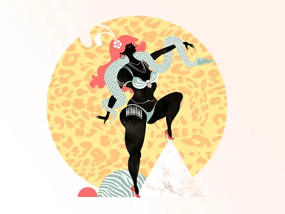 BOA character exotica illustration jungle pinup snake vector vector art