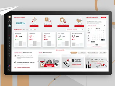 Business - Marketing Games aurélie dassonville blog business charts commerce dashboard greyscale homepage light theme news performance pixeloscopia red sales statistics stats ui ui design ux ux design