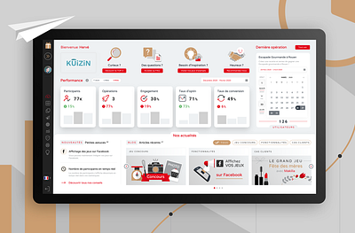 Business - Marketing Games aurélie dassonville blog business charts commerce dashboard greyscale homepage light theme news performance pixeloscopia red sales statistics stats ui ui design ux ux design