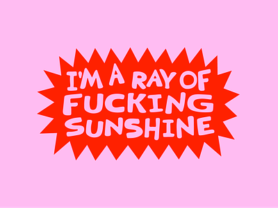 Ray of Sunshine badge type typography vector